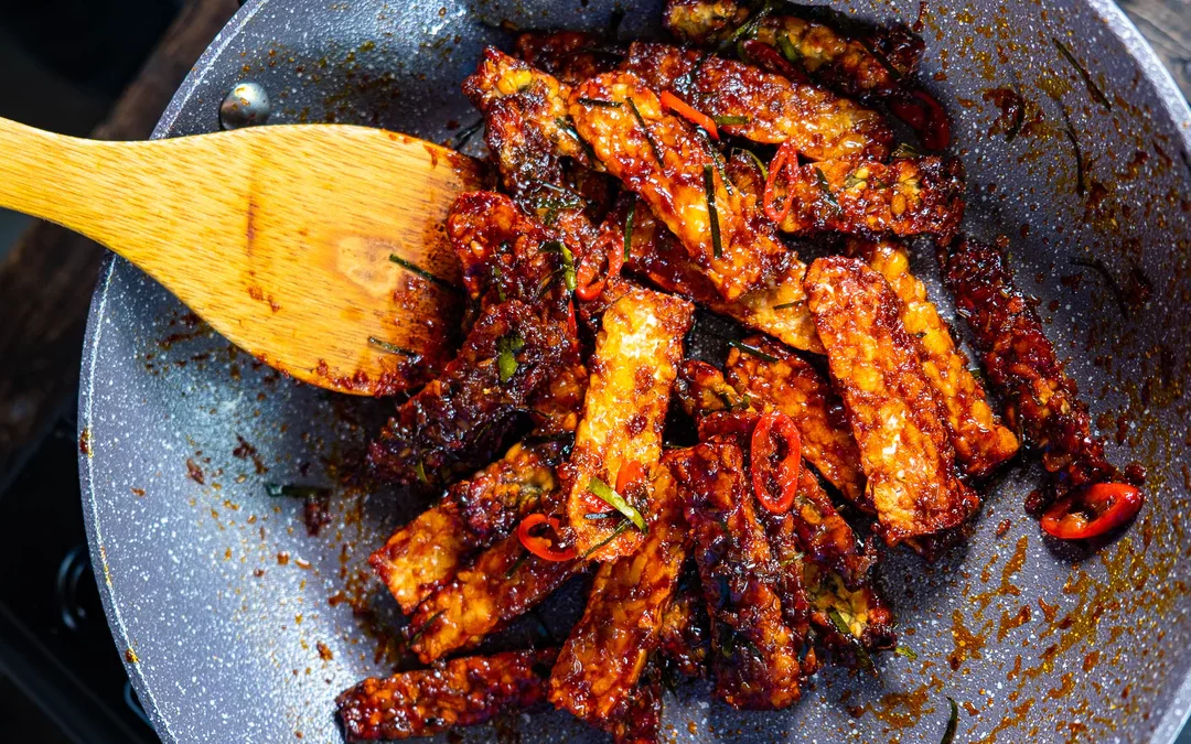Sweet and Spicy Glazed Tempeh
